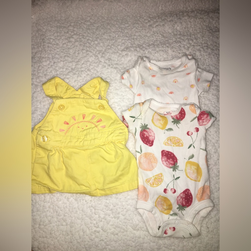 Overalls with onesie set